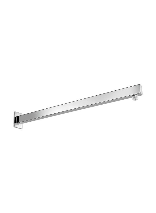 Johnson Bathrooms Square Shower Arm 24 Inches Long With Wall Flange | SS304 Grade Anti-Corrosion Shower Holder For Overhead Showers | 2 Year Warranty (T7069S4 - CP Finish),Chrome - Image 1